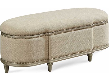 A.R.T. Furniture Morrissey Bezel Beige Upholstered Accent Bench