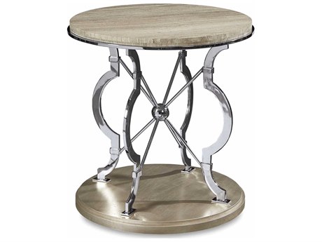 A.R.T. Furniture Morrissey Yeats Round Silver Nightstand