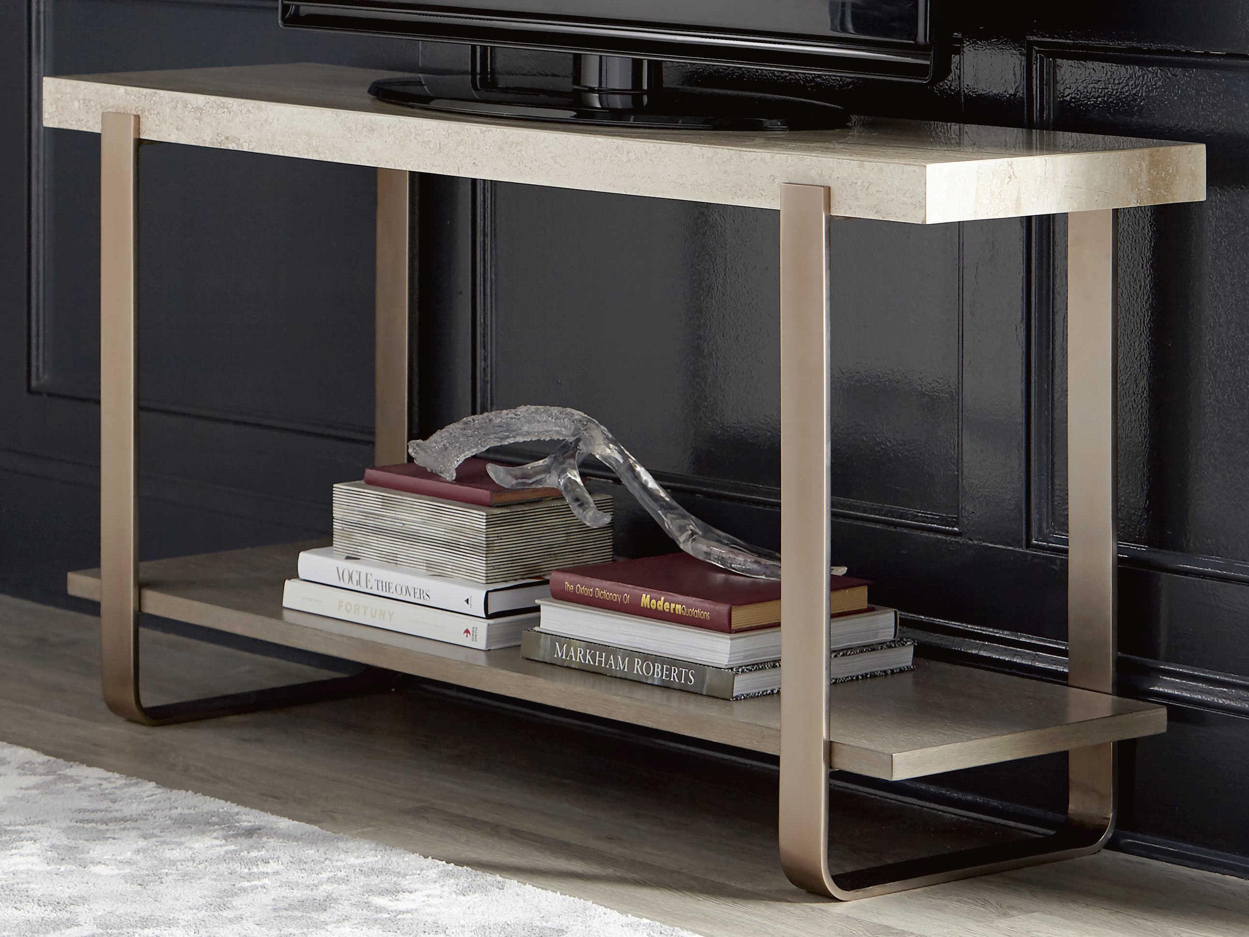 A.R.T. Furniture Cityscapes Griffith Polished Travertine Stone with