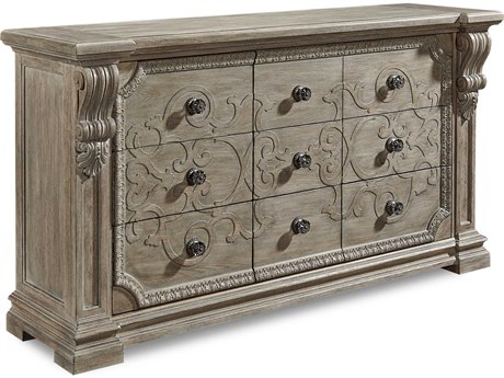A.R.T. Furniture Arch Salvage Wren 9-Drawers Brown Elm Wood Dresser