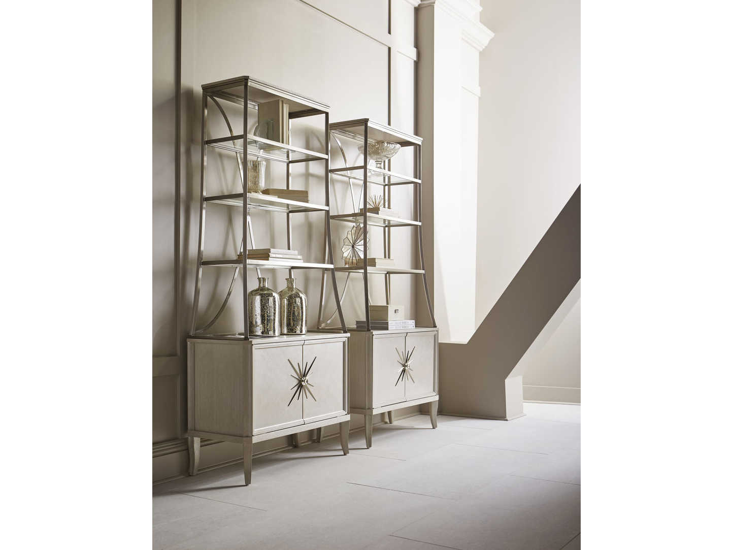 A.R.T. Furniture La Scala Ivory & Nickel Etagere AT2574013146
