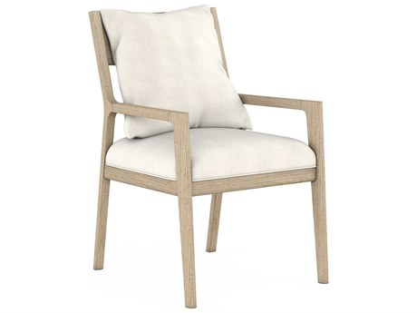 A.R.T. Furniture North Side Ash Wood Brown Upholstered Arm Dining Chair Set of 2