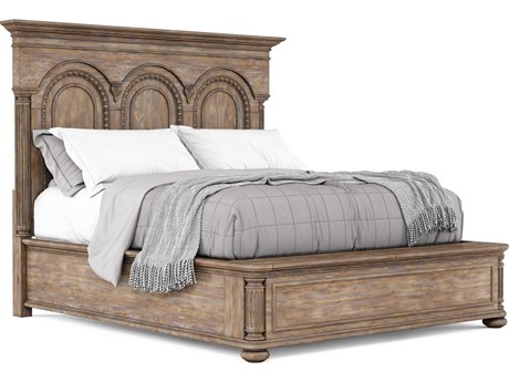 A.R.T. Furniture Architrave Brown Pine Wood California King Panel Bed
