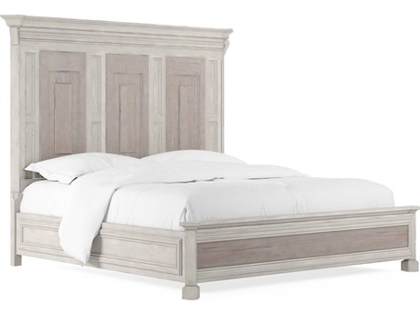 A.R.T. Furniture Alcove Belgian Ivory Beige Acacia Wood King Panel Bed