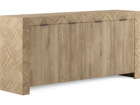 A.R.T. Furniture Garrison 78" Wide Washed Oak Beige Parrawood Sideboard