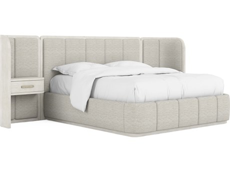 A.R.T. Furniture Ashlar Bisque White Parrawood Upholstered Queen Panel Bed