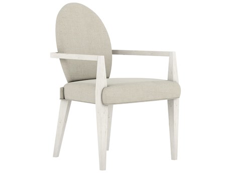 A.R.T. Furniture Ashlar Parrawood Beige Upholstered Arm Dining Chair, Set of 2