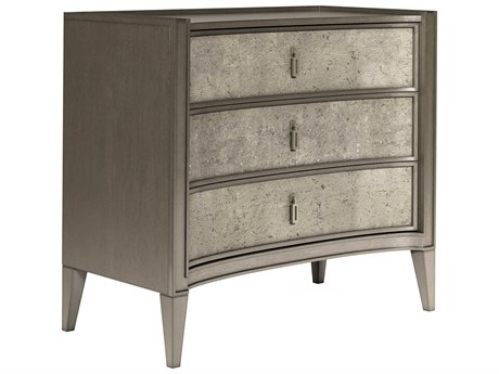 A.R.T. Furniture Cove 3-Drawers Mica Silver Rubberwood Bachelor Chest Nightstand
