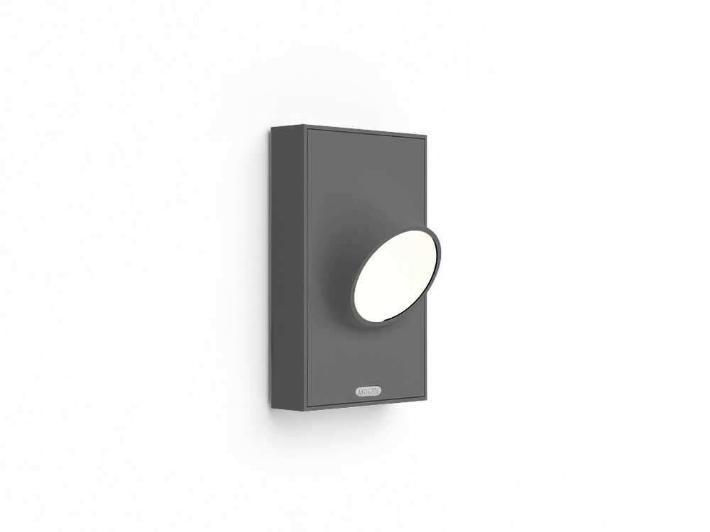 Artemide Ciclope Outdoor Wall Light in Anthracite Grey