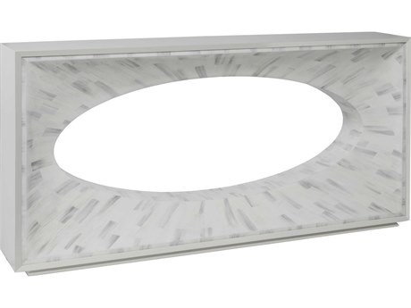 Artistica Signature Designs Elation Rectangular Wood Light Gray White Bone Console Table