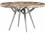 Artistica Signature Designs Seamount 50" Round White Clam Shell Silver Dining Table  ATS012306870C