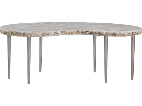 Artistica Signature Designs Seamount White Clam Shell Silver Cocktail Table