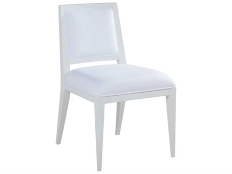 Artistica Signature Designs Osiris Mahogany Wood White Upholstered Side Dining Chair