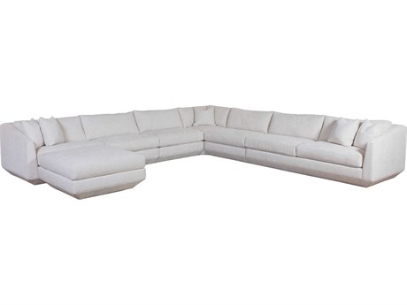 Artistica Upholstery Veronica White Upholstered Sectional Sofa