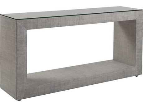 Artistica Precept Rectangular Glass Light Gray Console Table