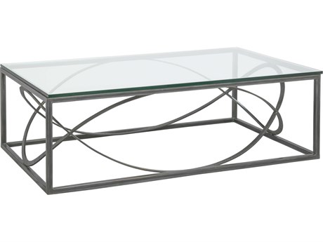 Artistica Metal Designs Ellipse Rectangular Glass Cocktail Table