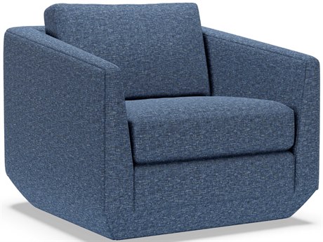 Artistica Upholstery Veronica Swivel Blue Accent Chair