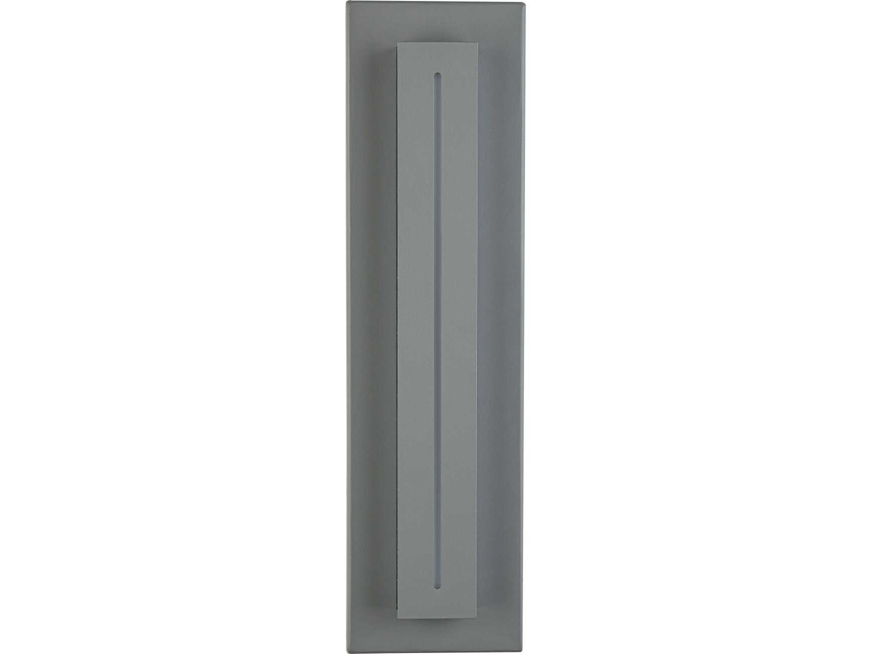 Avenue Lighting Rectangular Outdoor Wall Light with Raised LED Panel in Silver