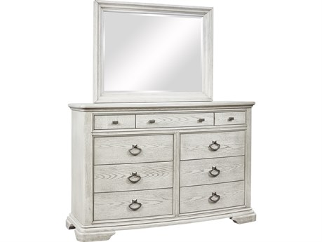 Avalon Furniture Rubberwood Double Dresser and Mirror Set