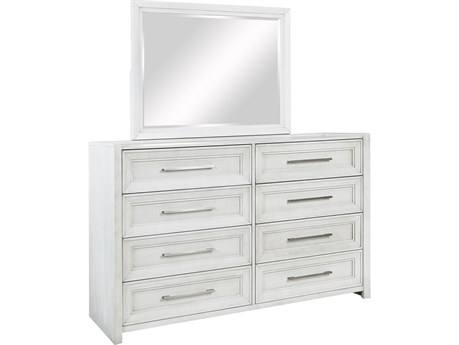 Avalon Furniture Rubberwood Double Dresser and Mirror Set