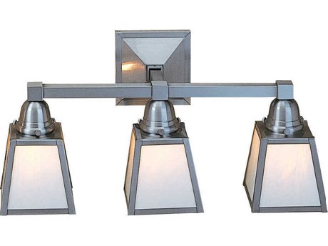 Arroyo Craftsman A-line 3-Light Gray Glass Vanity Light