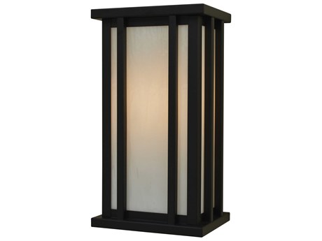 Arroyo Craftsman Glencoe 1-Light Bronze Glass Wall Sconce