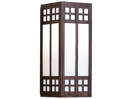 Arroyo Craftsman Glasgow 1-Light Bronze Glass Wall Sconce