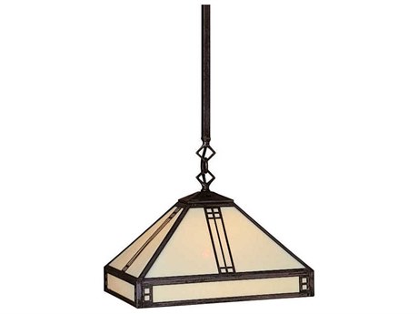 Arroyo Craftsman Prairie 1-Light Brown Glass Mini Pendant