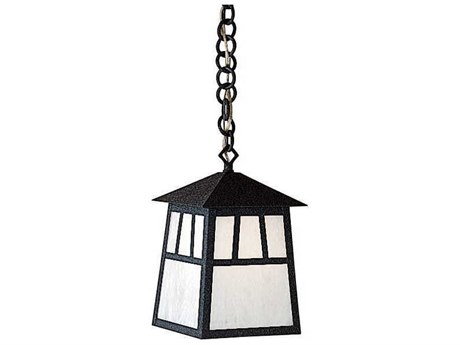 Arroyo Craftsman Raymond 1-Light Black Glass Mini Pendant