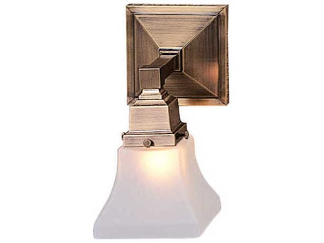 Arroyo Craftsman Ruskin 1-Light Brown Glass Wall Sconce