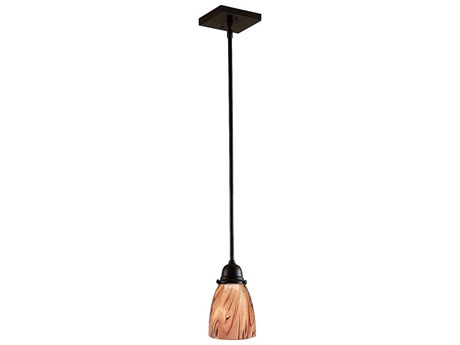 Arroyo Craftsman Simplicity 1-Light Brown Glass Bell Mini Pendant