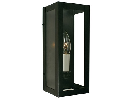 Arroyo Craftsman Vintage 1-Light Black Glass Wall Sconce