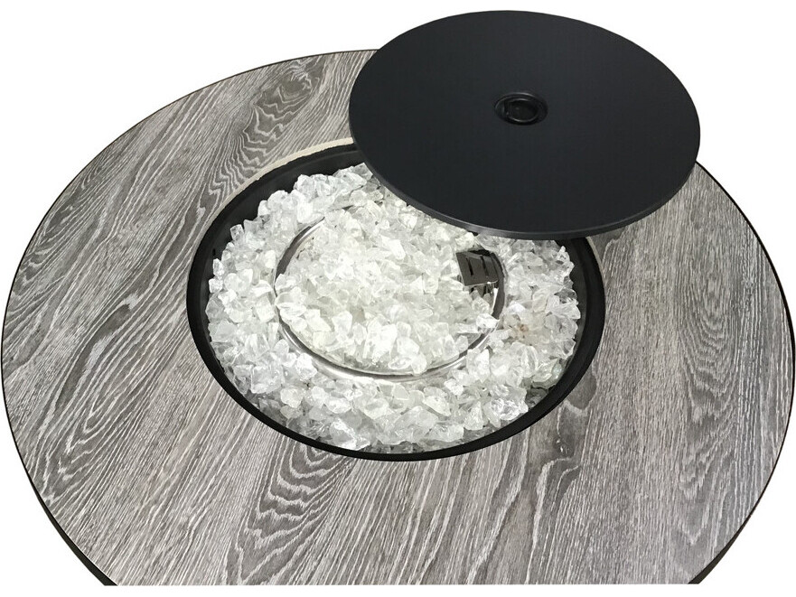 AZ Patio Heaters Faux Wood Tile Top Fire Pit AZAFPFWT