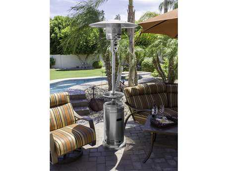 AZ Patio Heaters 87'' Tall Stainless Steel Patio Heater With Table