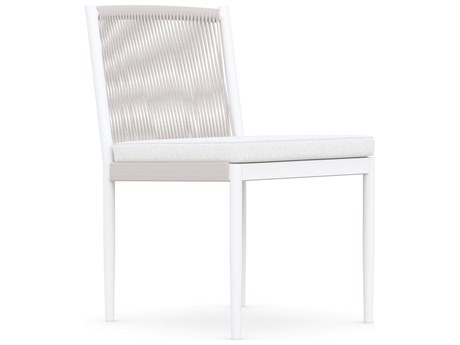 Azzurro Living Catalina Sand All-Weather Rope Dining Side Chair with Cloud Cushion