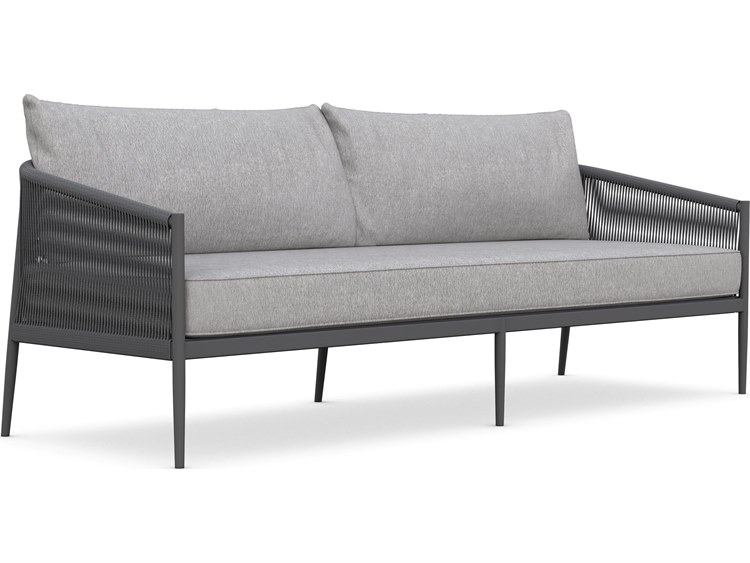 Azzurro Living Catalina Ash All-Weather Rope Outdoor Patio Sofa with Fog Cushion