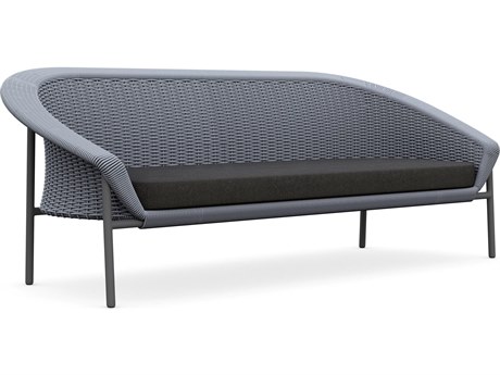 Azzurro Living Cove Gray All-Weather Rope Sofa with Midnight Cushion