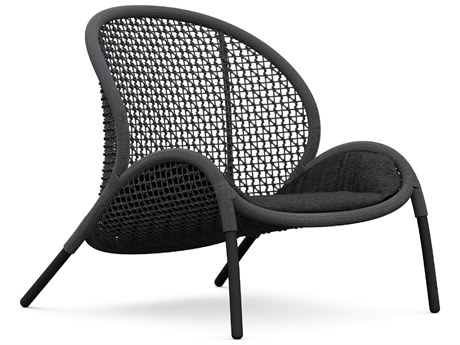 Azzurro Living Dune Ash All-Weather Rope Lounge Chair with Midnight Cushion