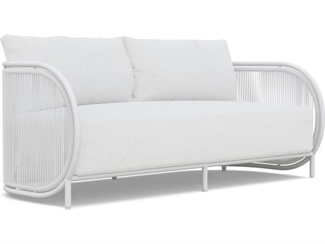 Azzurro Living Kamari White Mist All-Weather Rope Sofa with Cloud Cushion