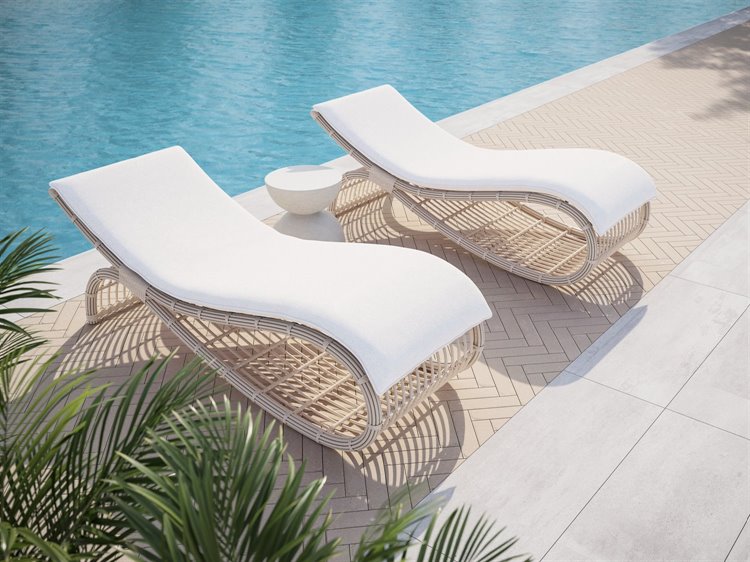 Azzurro Living Paloma Almond All-Weather Wicker Lounge Set