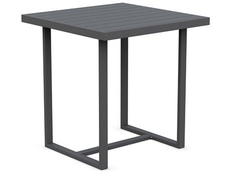 Azzurro Living Pavia Matte Charcoal Aluminum 35.23'' Wide Square Counter Table