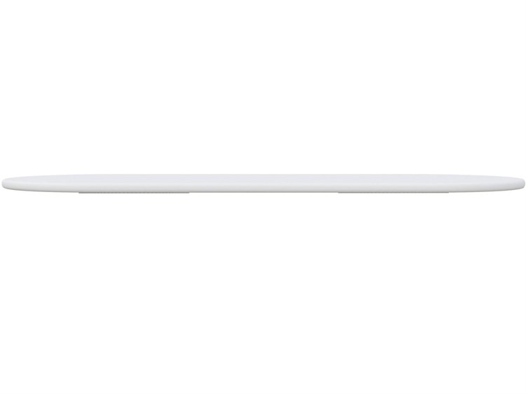 Azzurro Living Palma Matte White Aluminum Oval Dining Table Top