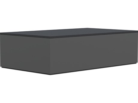 Black Granite 51.58''W x 29.53''D Rectangular Coffee Table