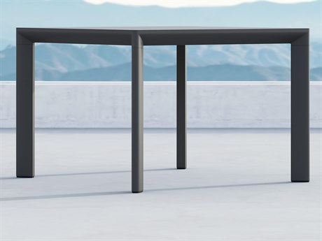 Azzurro Living Porto Matte Charcoal Aluminum 42.91'' Wide Square Dining Table