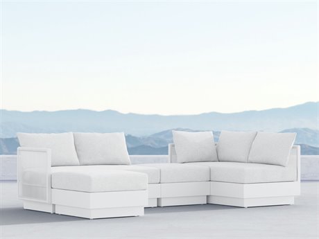 Azzurro Living Porto Pearl Gray All-Weather Rope Sectional Lounge Set