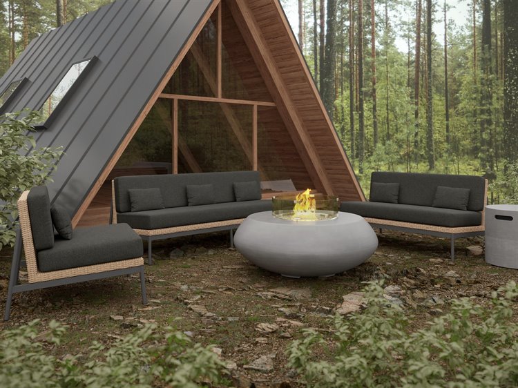 Azzurro Living Terra Natural All-Weather Wicker Lounge Set