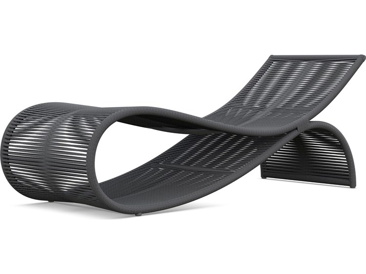 Azzurro Living Wave Ash All-Weather Rope Patio Chaise Lounge