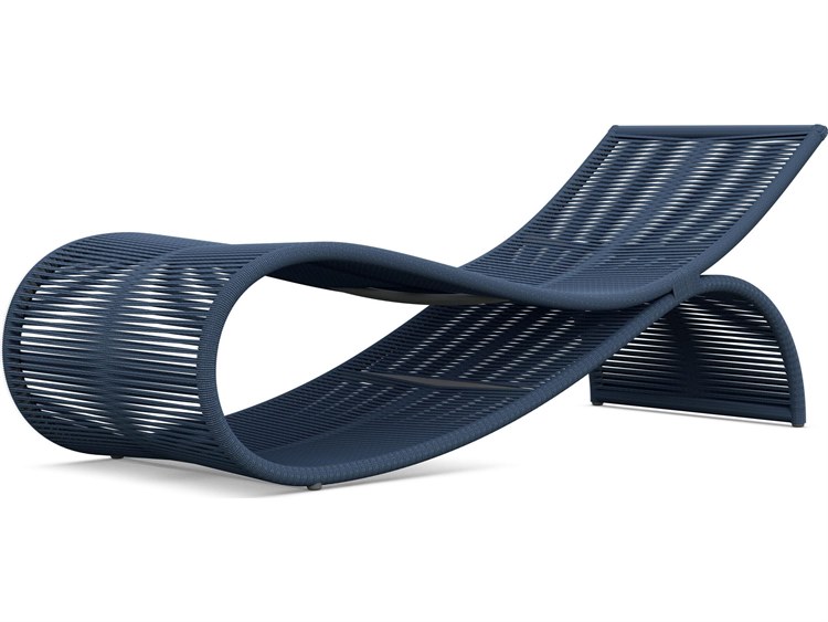 Azzurro Living Wave Deep Royal All-Weather Rope Outdoor Chaise Lounge