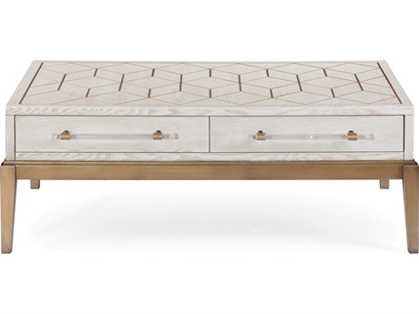 Bassett Mirror Rectangular Wood Soft Graphite Cocktail Table