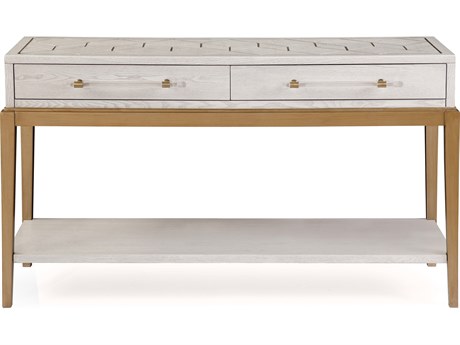 Bassett Mirror Rectangular Wood Soft Graphite Consolee Table